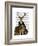 Deer and Chair Full-Fab Funky-Framed Premium Giclee Print