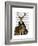 Deer and Chair Full-Fab Funky-Framed Premium Giclee Print