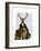 Deer and Chair Full-Fab Funky-Framed Premium Giclee Print