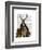 Deer and Chair Full-Fab Funky-Framed Art Print