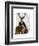 Deer and Chair Full-Fab Funky-Framed Art Print