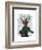 Deer and Fascinator-Fab Funky-Framed Art Print