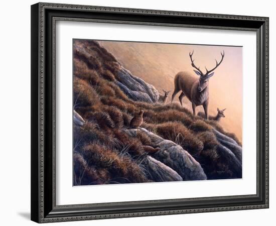 Deer and Grouse-Jeremy Paul-Framed Giclee Print