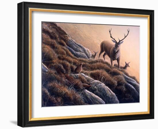 Deer and Grouse-Jeremy Paul-Framed Giclee Print