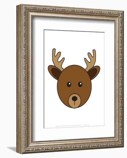 Deer - Animaru Cartoon Animal Print-Animaru-Framed Giclee Print