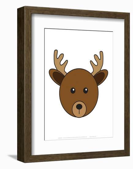 Deer - Animaru Cartoon Animal Print-Animaru-Framed Giclee Print