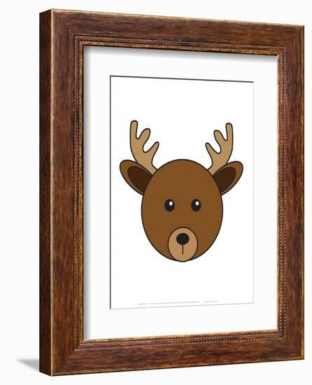 Deer - Animaru Cartoon Animal Print-Animaru-Framed Giclee Print