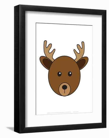 Deer - Animaru Cartoon Animal Print-Animaru-Framed Giclee Print