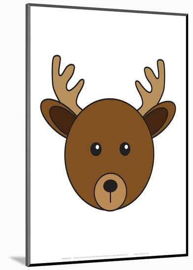 Deer - Animaru Cartoon Animal Print-Animaru-Mounted Giclee Print