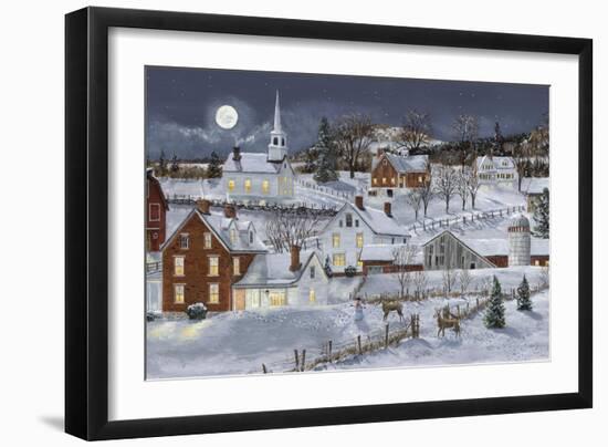 Deer at Night-Bob Fair-Framed Giclee Print