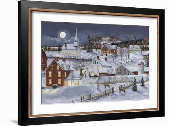 Deer at Night-Bob Fair-Framed Premium Giclee Print