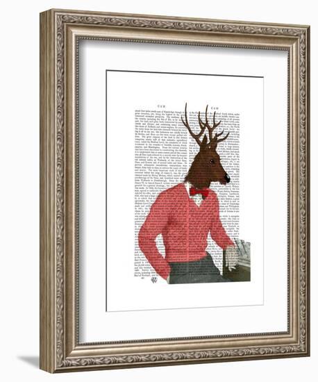 Deer at the Bar-Fab Funky-Framed Art Print