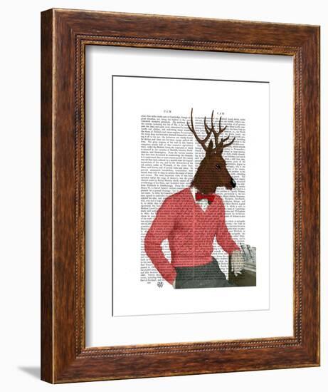 Deer at the Bar-Fab Funky-Framed Art Print