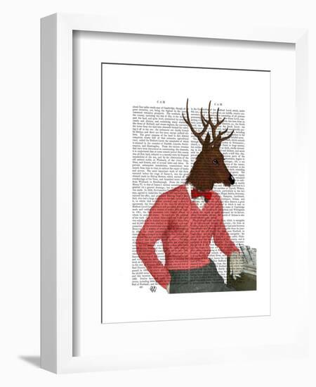 Deer at the Bar-Fab Funky-Framed Art Print