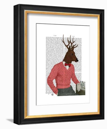 Deer at the Bar-Fab Funky-Framed Art Print