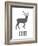 Deer Black-NaxArt-Framed Art Print