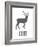 Deer Black-NaxArt-Framed Art Print