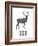 Deer Black-NaxArt-Framed Art Print