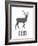 Deer Black-NaxArt-Framed Art Print