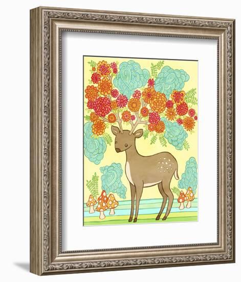 Deer Bloom-My Zoetrope-Framed Art Print