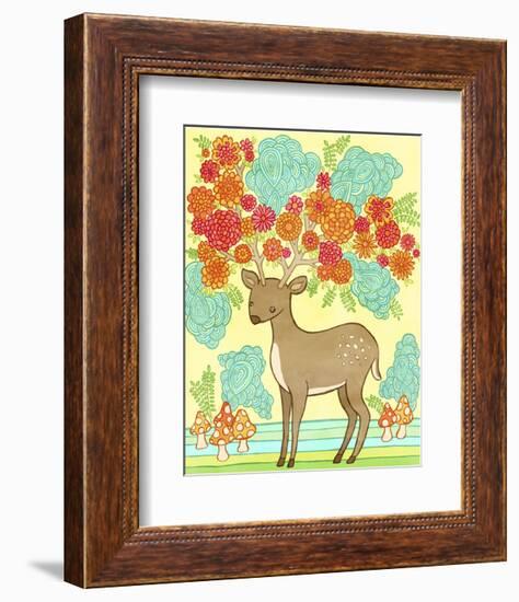 Deer Bloom-My Zoetrope-Framed Art Print