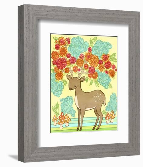 Deer Bloom-My Zoetrope-Framed Art Print