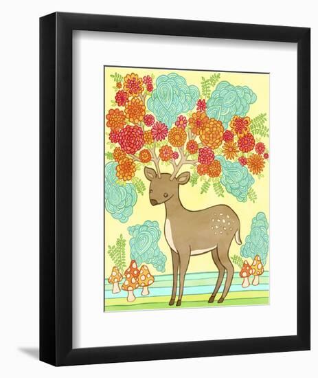 Deer Bloom-My Zoetrope-Framed Art Print