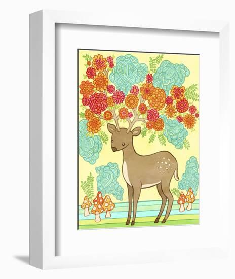 Deer Bloom-My Zoetrope-Framed Art Print