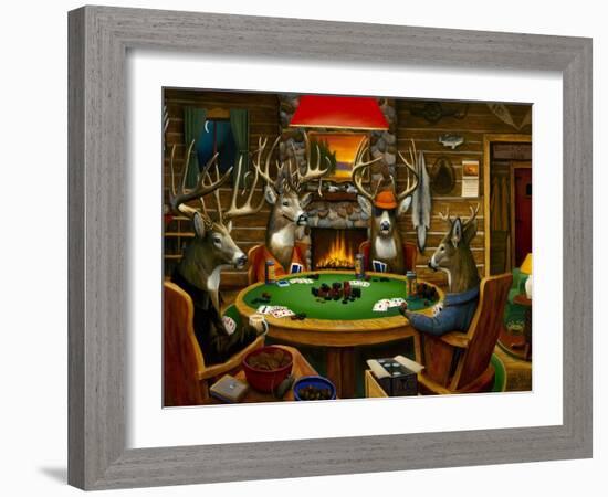 Deer Camp-Leo Stans-Framed Art Print