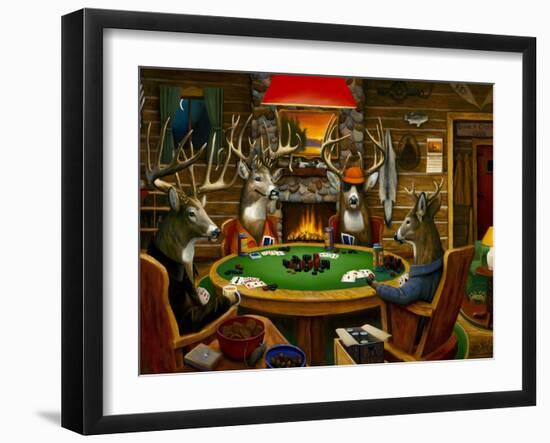 Deer Camp-Leo Stans-Framed Art Print