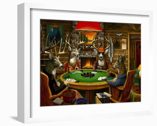 Deer Camp-Leo Stans-Framed Art Print