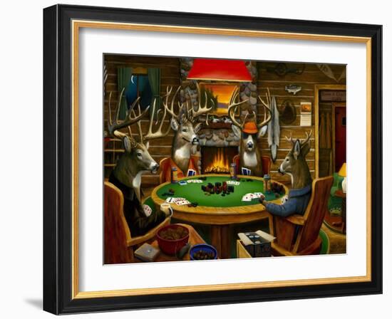 Deer Camp-Leo Stans-Framed Art Print