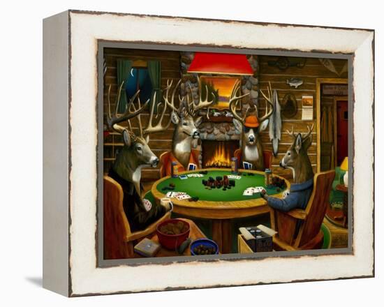 Deer Camp-Leo Stans-Framed Stretched Canvas