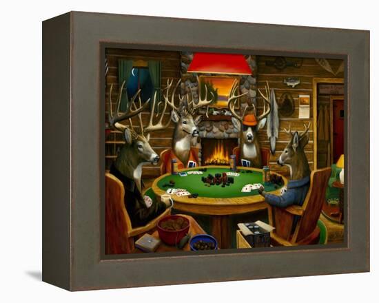 Deer Camp-Leo Stans-Framed Stretched Canvas