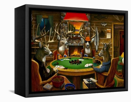 Deer Camp-Leo Stans-Framed Stretched Canvas