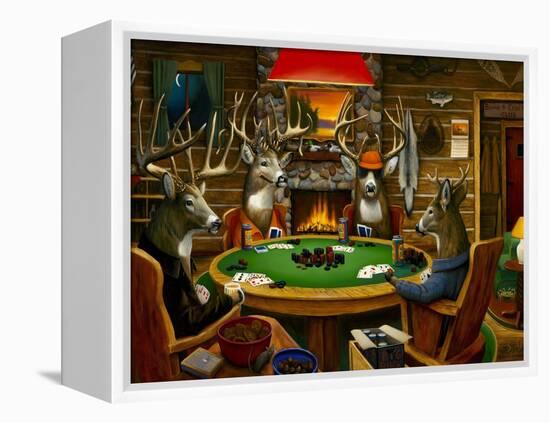 Deer Camp-Leo Stans-Framed Stretched Canvas