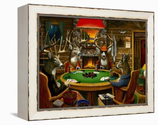 Deer Camp-Leo Stans-Framed Stretched Canvas