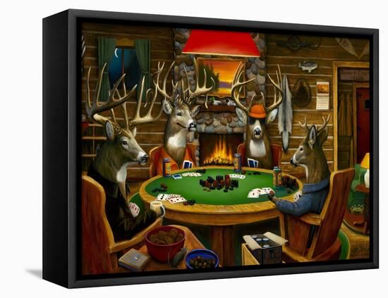 Deer Camp-Leo Stans-Framed Stretched Canvas