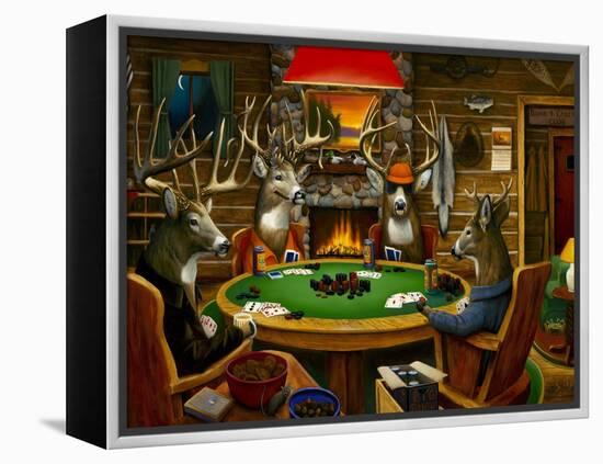 Deer Camp-Leo Stans-Framed Stretched Canvas