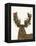 Deer, Candy Cane Wreath-Fab Funky-Framed Stretched Canvas