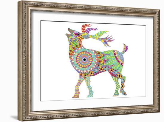 Deer Color-Miguel Balbás-Framed Giclee Print