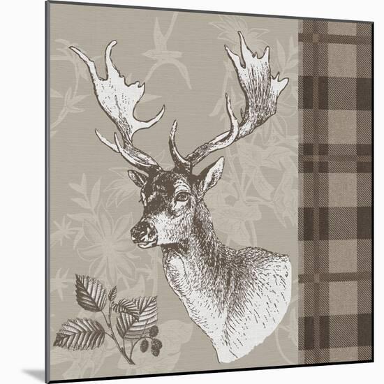 Deer Family II-Clara Wells-Mounted Giclee Print