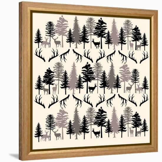 Deer Forest BT-Erin Clark-Framed Premier Image Canvas