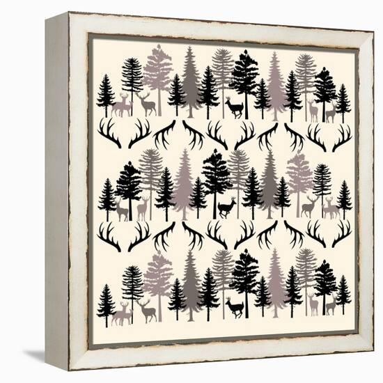 Deer Forest BT-Erin Clark-Framed Premier Image Canvas