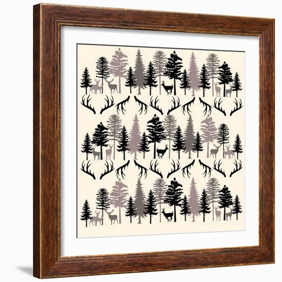 Deer Forest BT-Erin Clark-Framed Giclee Print