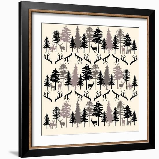 Deer Forest BT-Erin Clark-Framed Giclee Print