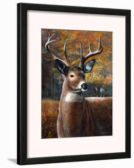 Deer Head II-Kevin Daniel-Framed Art Print
