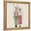 Deer Hipster Couple - Valentine's Day Design-Olga_Angelloz-Framed Stretched Canvas