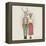 Deer Hipster Couple - Valentine's Day Design-Olga_Angelloz-Framed Stretched Canvas