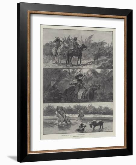 Deer-Hunting in Florida-Richard Caton Woodville II-Framed Giclee Print
